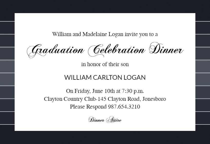 Deserved Distinction Graduation Party Invitation Template (Free